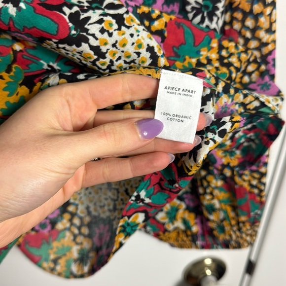 Apiece Apart Esparta Top Size XL Multicolor Floral Organic Cotton - Picture 6 of 9